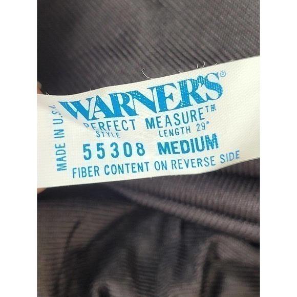 Vintage Warner's Black Back Slit Slip Lace Trim Made USA, Nylon Antron III - Picture 5 of 7